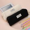 1Pc Canvas Pen Bag Dog Print Pencil Pouch Simple Stationery Storage Pouch  Students