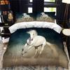 White Horse Bedding Set Boys Girls Twin Queen Size Duvet Cover Pillowcase Bed Kids Adult Fashion Home Textileextile