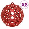 111 pc Christmas Ornament Set Red Polystyrene
