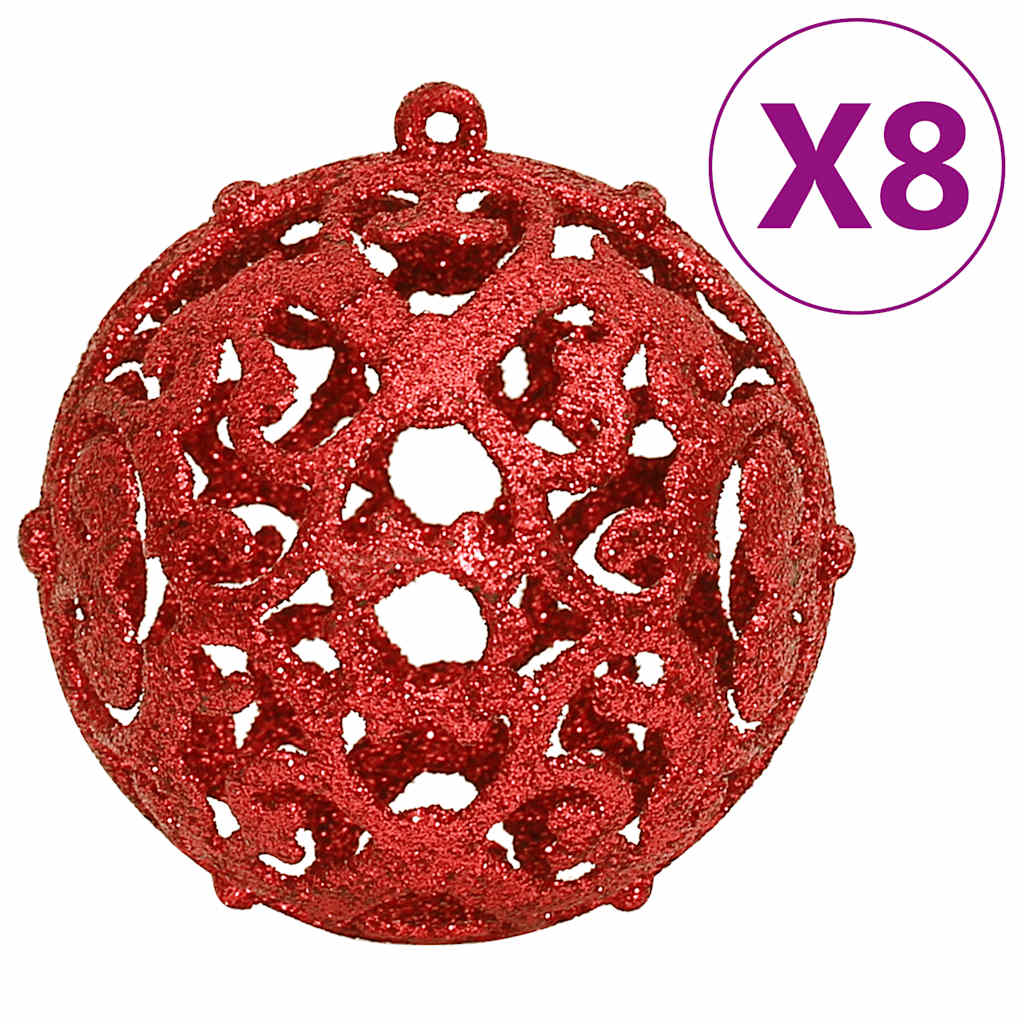 111 pc Christmas Ornament Set Red Polystyrene