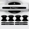 8pcs Car Door Handle Bowl Sticker Anti-collision Protection Strips Decals for ASX Chaveiro Lancer Outlander Pajero EX