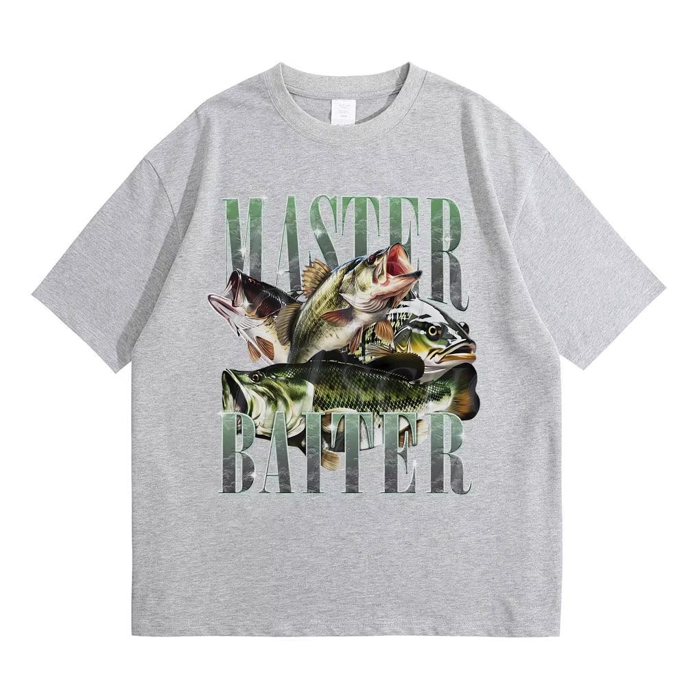 Master Baiter Meme TShirt Vintage Washed Y2k Aesthetic Unisex Oversized Short Sleeve Summer Cotton Retro Streetwear Hot Sale