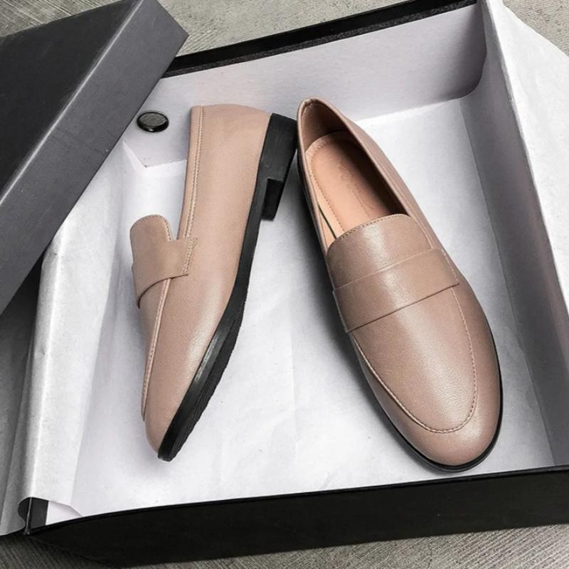 Spring Autumn Ladies New Small Leather Shoes Vintage Versatile Loafers British Style Fashion Anti Slip Shoes Casual Women's Flat