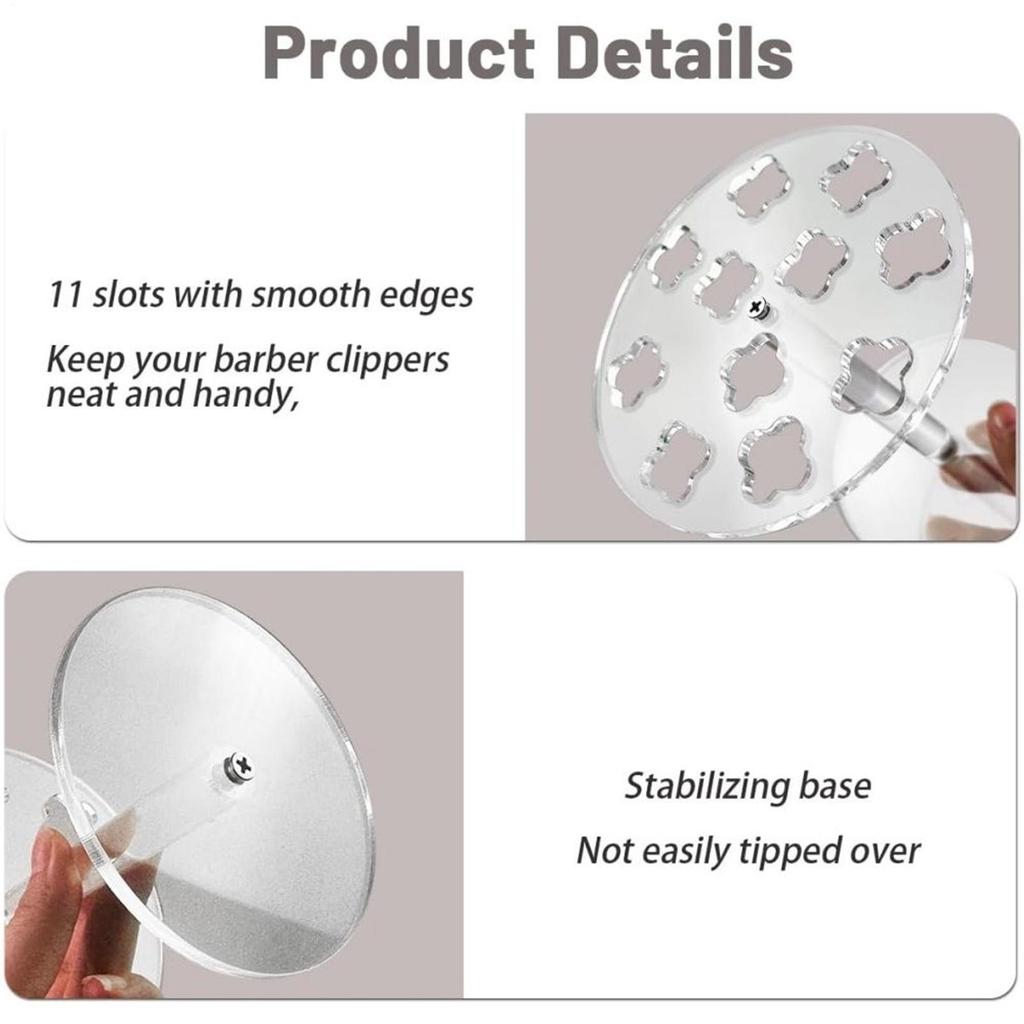 11-Hole Scissor Holder Barber Organizer Acrylic Stand Storage Organizer Desk Accessories For Makeup Brush Combs Clips