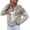2026 Womens Loose Sweet Knit Cardigan Colorblock Button Front Casual Sweater