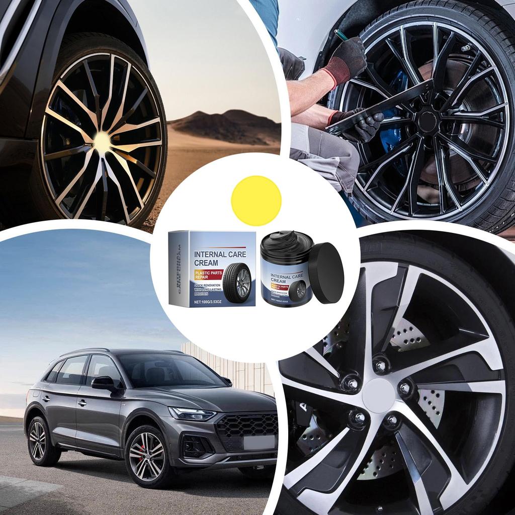 Tire , High Gloss Tire , Sponge Included, 3.5 Oz (100 G), Tire Polishing, Cleaning, Blackening Protectant