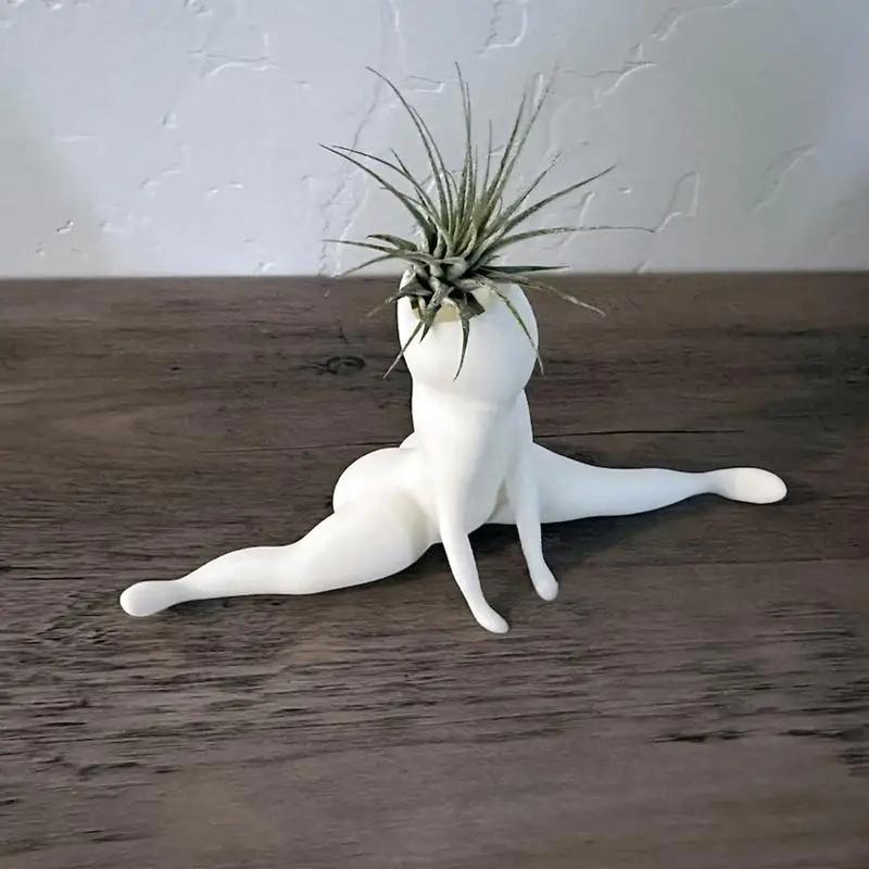 Funny Private Room Ghost Flowerpot Succulent Flowerpot Air Plant Display Indoor Flowerpot Decoration Flowerpot Funny Prank Gift