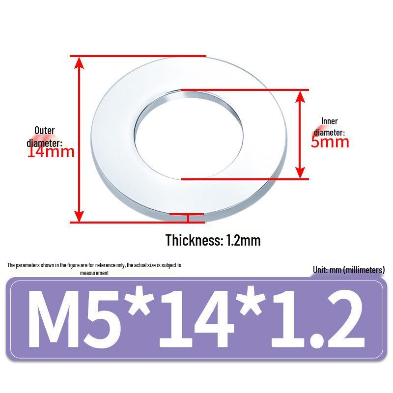 Extra Large Galvanized Metal Flat Washer (Sizes M1.6-M14)