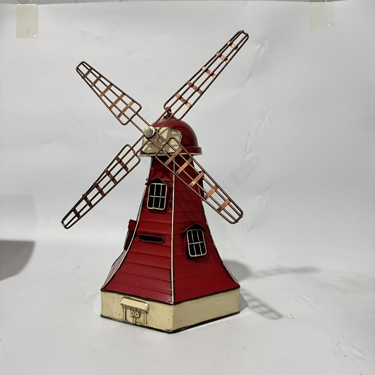 

Vintage Windmill Model Metal Art Crafts Creative Piggy Bank Home Living Room Bar Window Cabinet Decorations, Birthday Valentine S Day Gift,