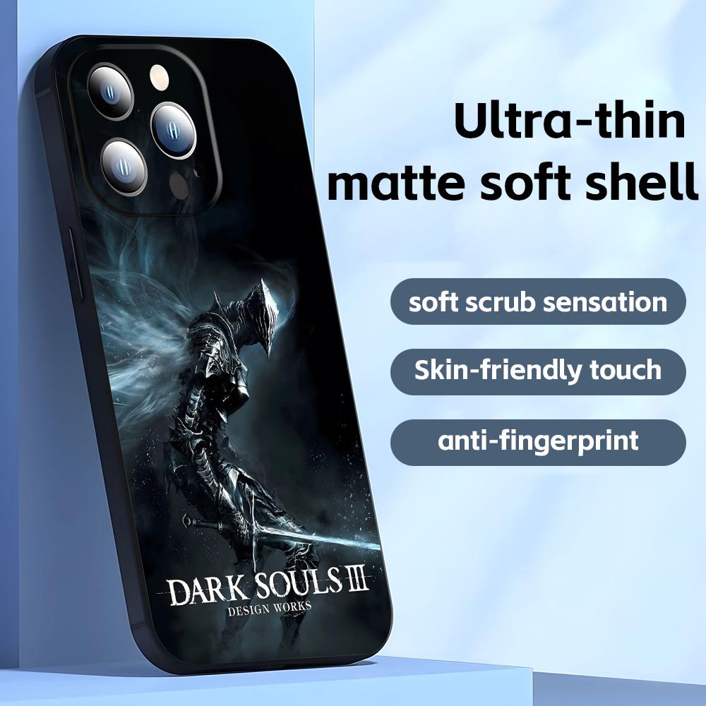 Classic game DARK SOULS Phone Case For iPhone17 16 16e 15 14 13 12 11 Plus Mini Pro Max Soft black Shockproof Cover