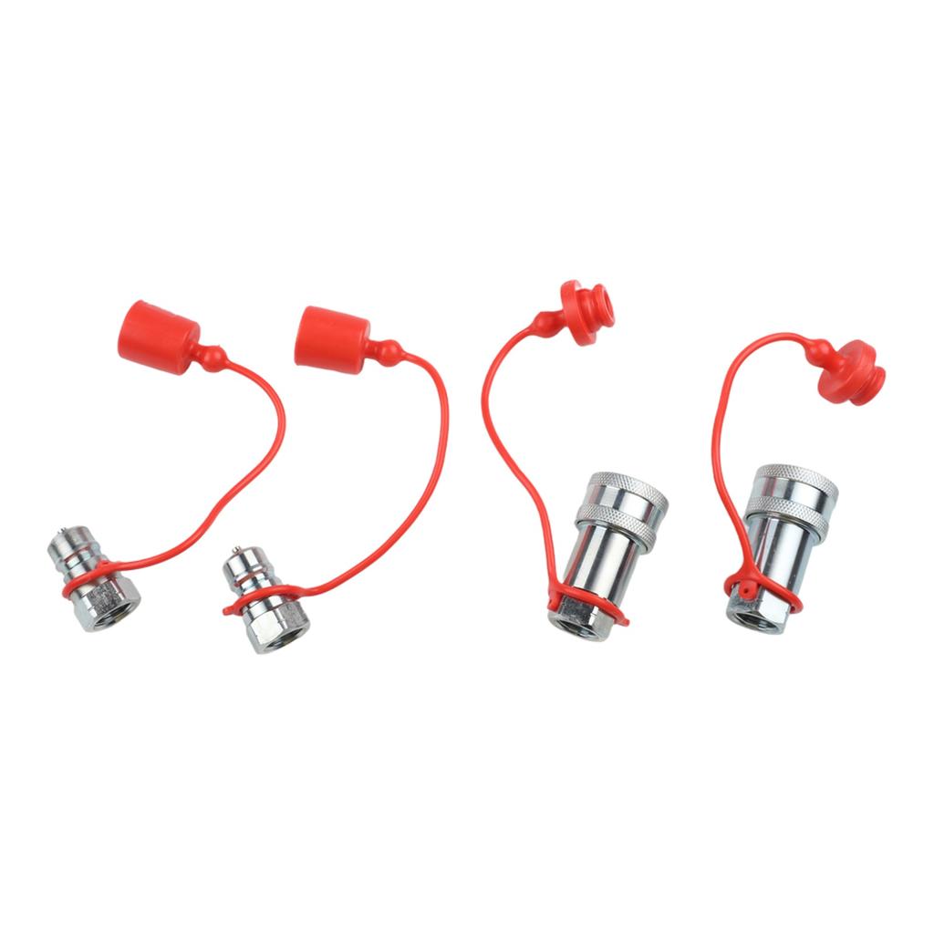 1 PIÈCE Accouplement Rapide Hydraulique 1/2 1/4 3/8 NPT ISO7241-A Acier Trempé Accouplements Rapides Hydrauliques Avec Bouchon Anti-Poussière