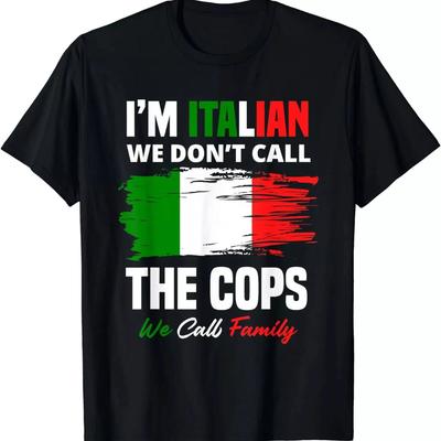 NEW LIMITED I'm Italian Family Mafia Funny Italy Italian T-Shirt S-3XL