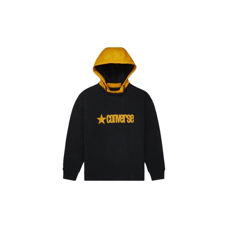 Толстовки Converse Мужские Черные С Капюшоном Умеренная Обычная 10019968-A01 L