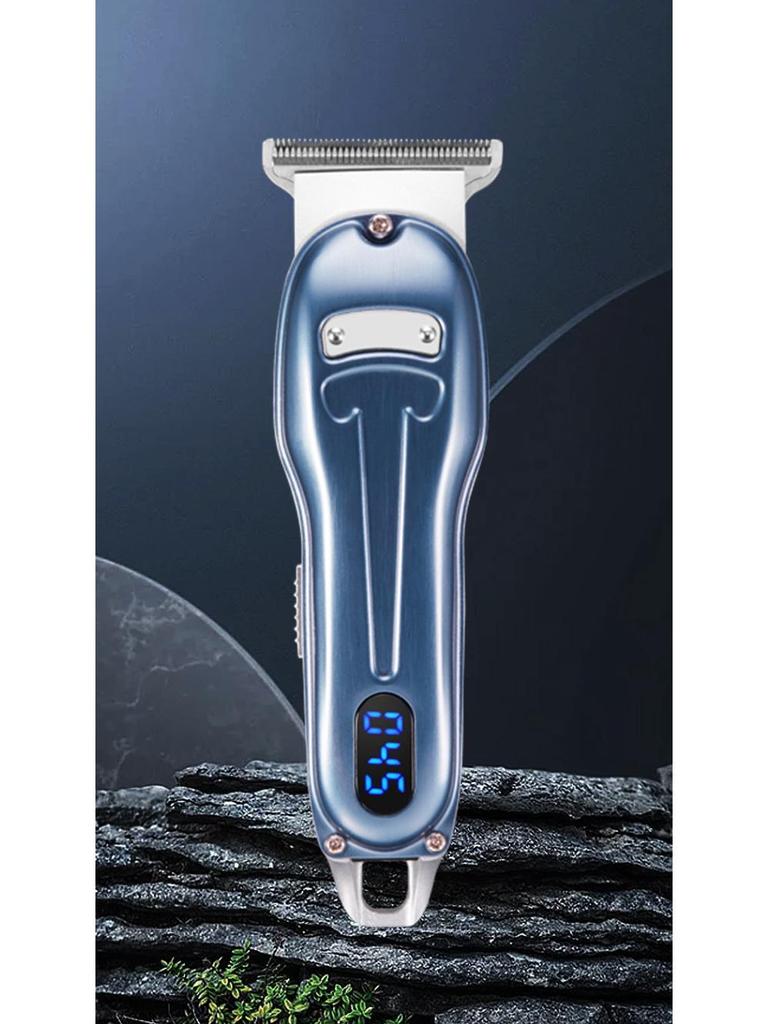 All-Metal Rechargeable Electric Hair Clipper with LCD Display