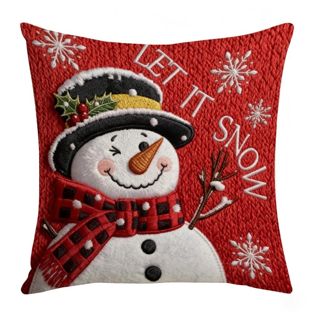 Machine Washable Christmas Pillow Covers 45x45 cm Square Pillow Case  Holiday Season