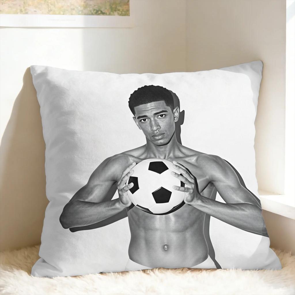 Football J-Jude B-Bellinghams Pillow Cover Morden Pillow Case For Living Room Chair Comfy Pillowcases Gift