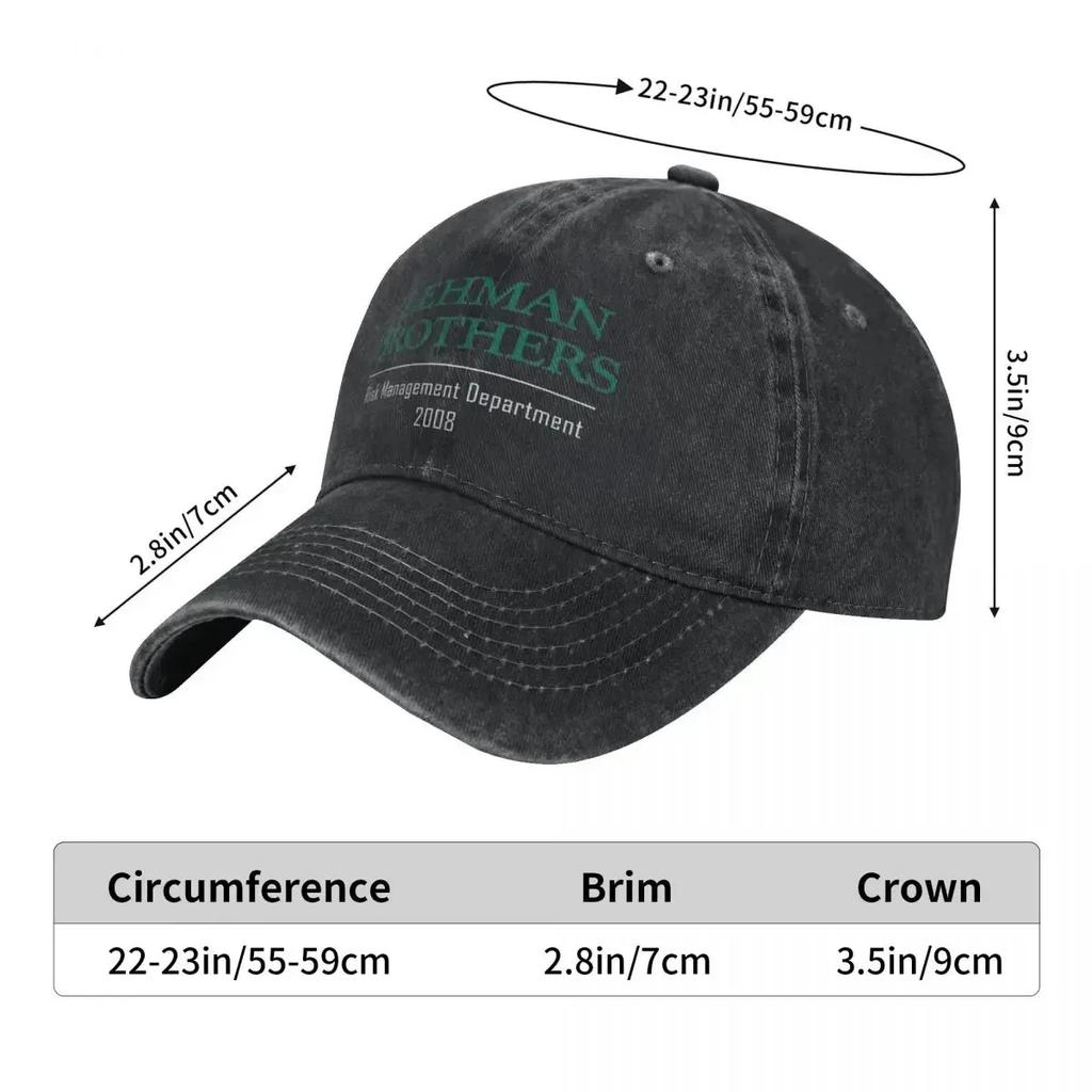 LehUnisex Brothers Risk UnisexageUnisext DepartUnisext  Washed Baseball Cap Bank Logo Trucker Hat Unisex Unisex SunProof Baseball Caps