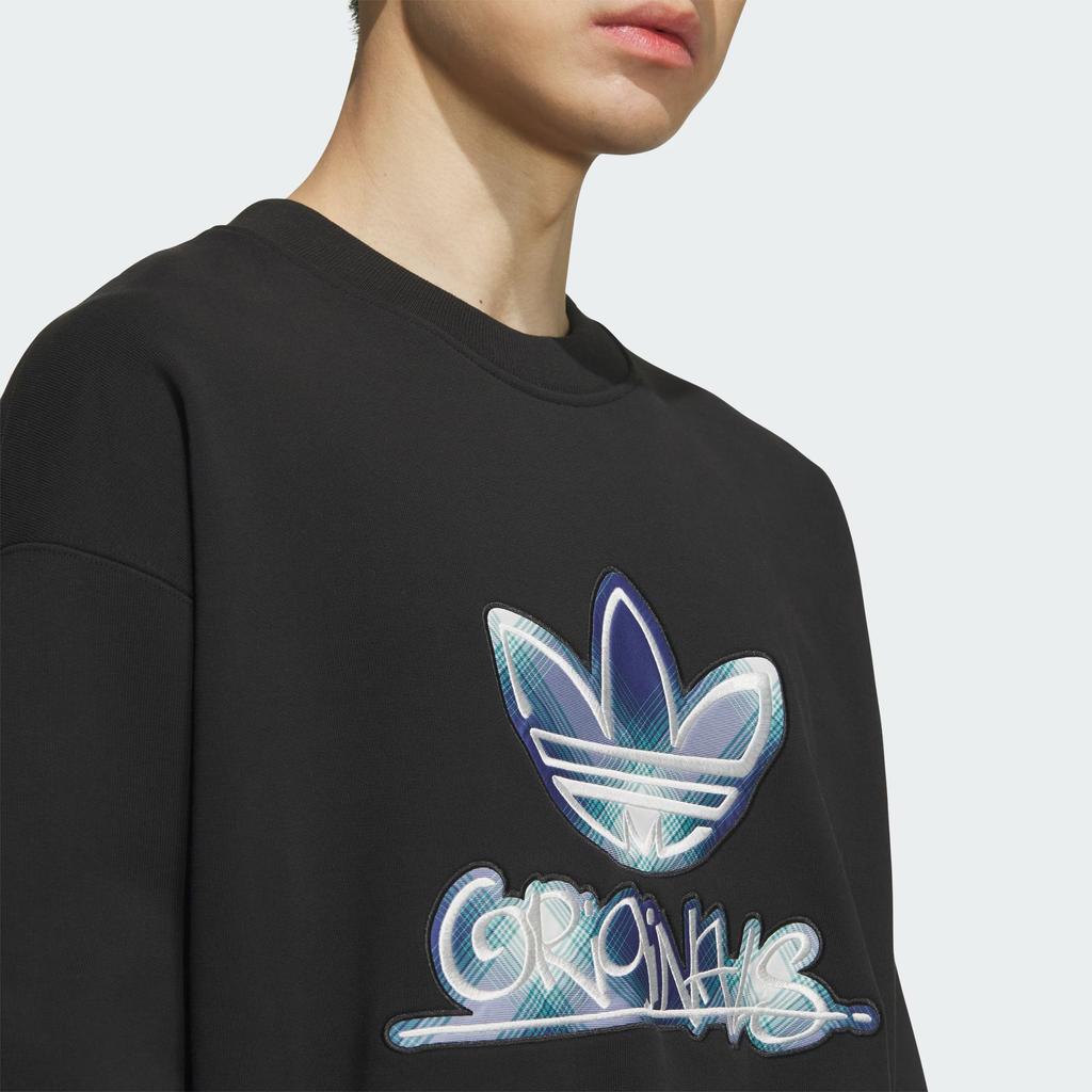 adidas Originals Felpa Girocollo Manica Lunga Sportiva Vestibilità Larga Uomo Felpe KC0116
