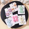 8Pcs/Set Children'S Cute Material Flower Bow Pair Clip Hair Accessories Set Girl Hairpin Temperament Clip Baby Headdress