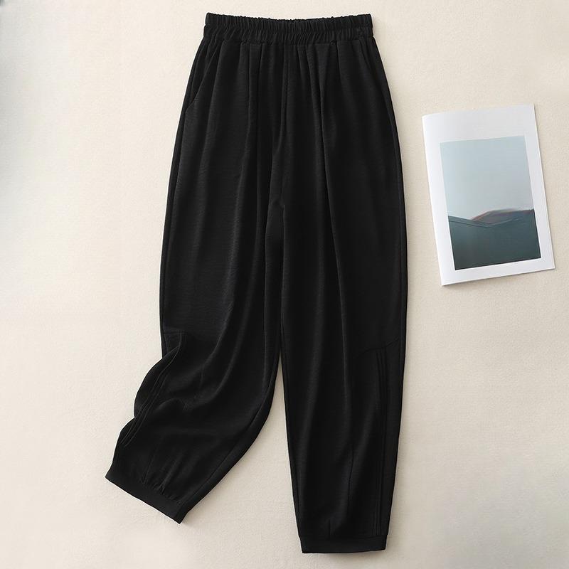 Women s Classic Cotton Pants M чёрный