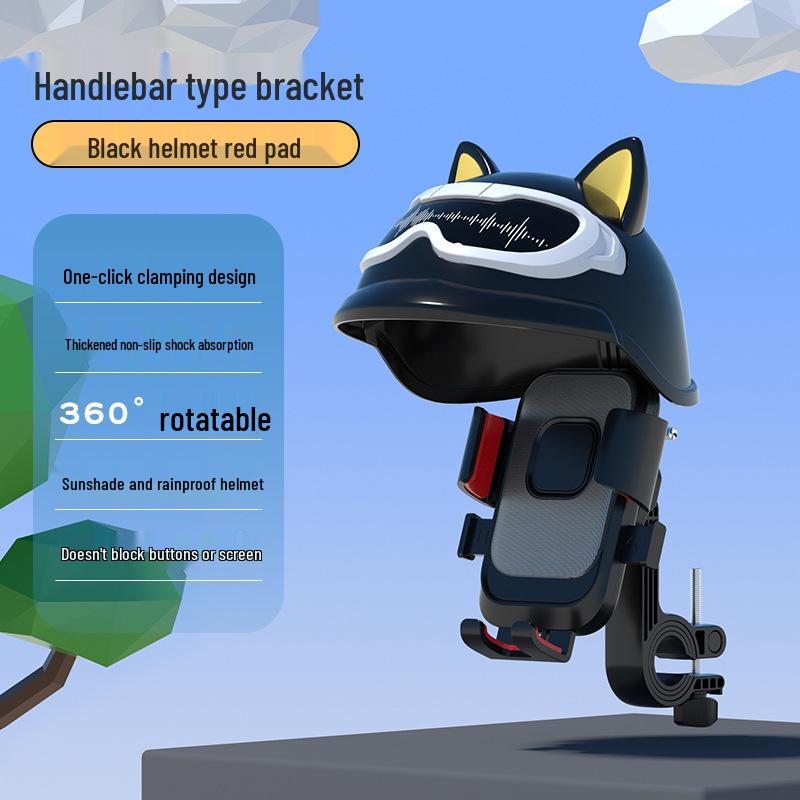 Motorcycle & Bicycle Phone Holder with Sunshade and Shock Absorber