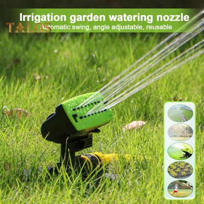 Mini Oscillator Sprinkler 180-Degree Rotation 16 Nozzles Leak Resistant Adjustable Universal Easy To Install Garden Water Sprinkler