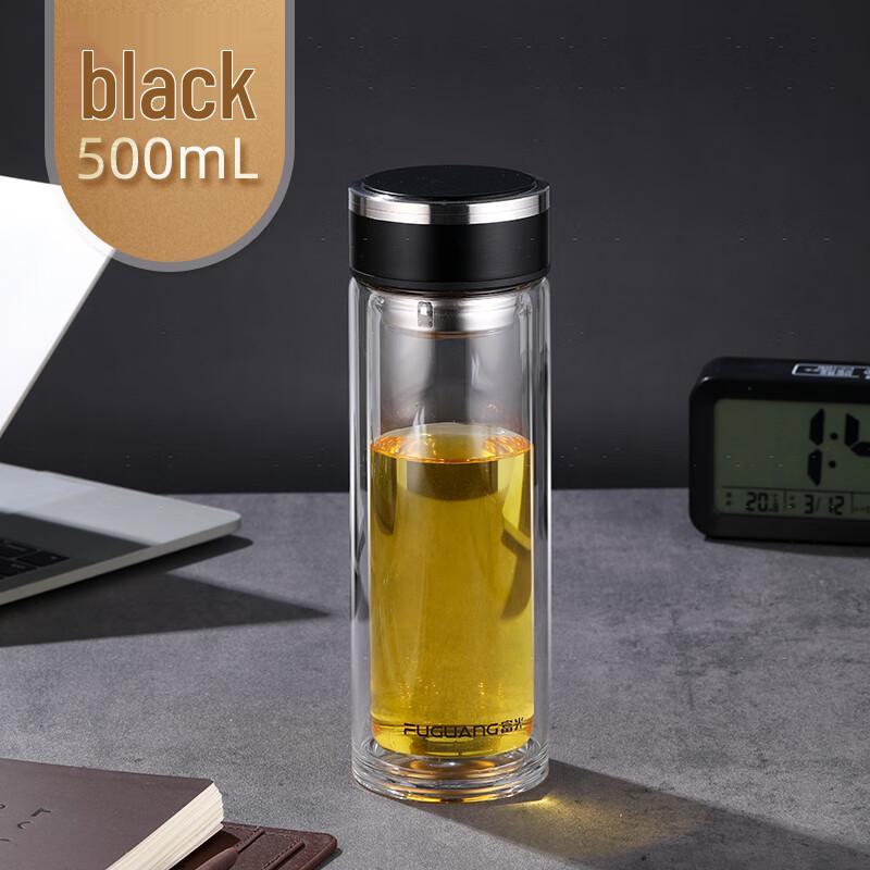 Fuguang Zhikang Double-Layer Glass Water Bottle