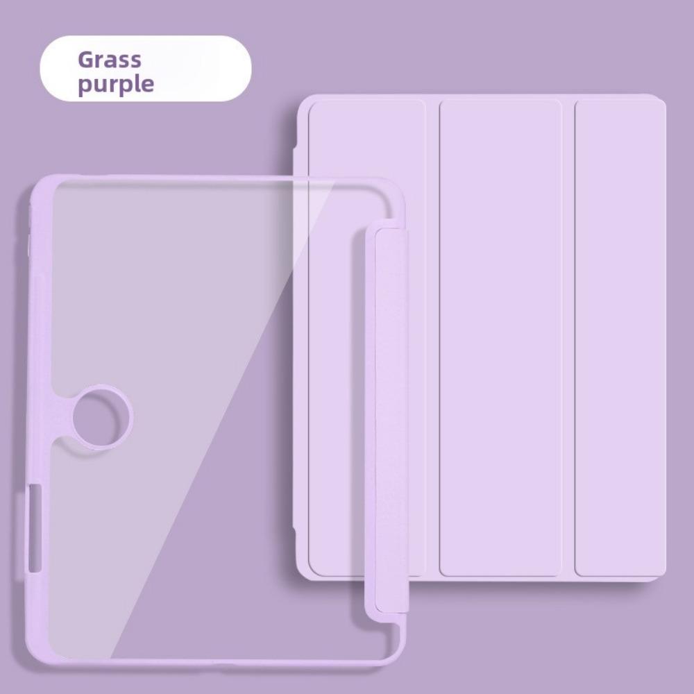 For OPPO Pad 4 Pro Case with Air 23 Pen Slot 11.4 12.1 Inch Transparent Anti Bend Leather Cover for Tablet