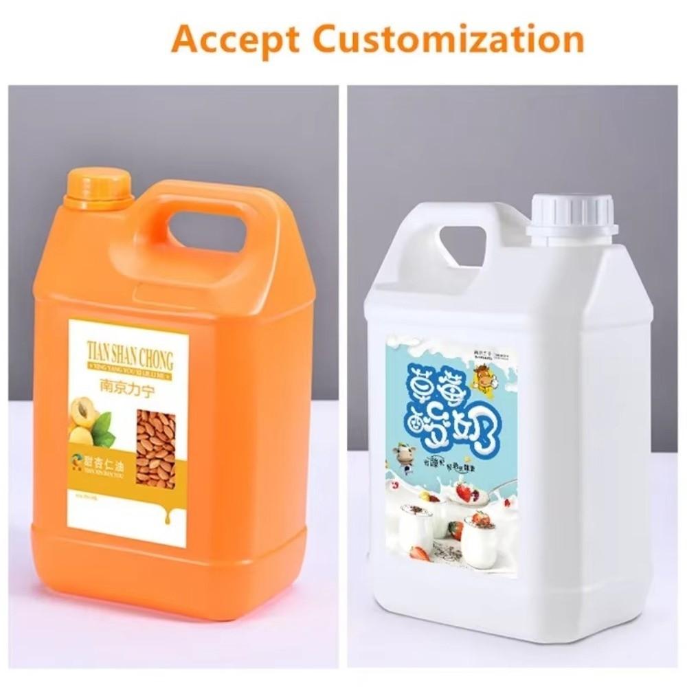 1/2/3/4/5/6/10L Plastic Airtight Bottle Food Grade Oil Jerrican Multipurpose HDPE Bucket  Yogurt