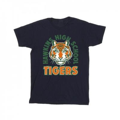 Netflix Herr Stranger Things Hawkins Arch Tiger T-shirt