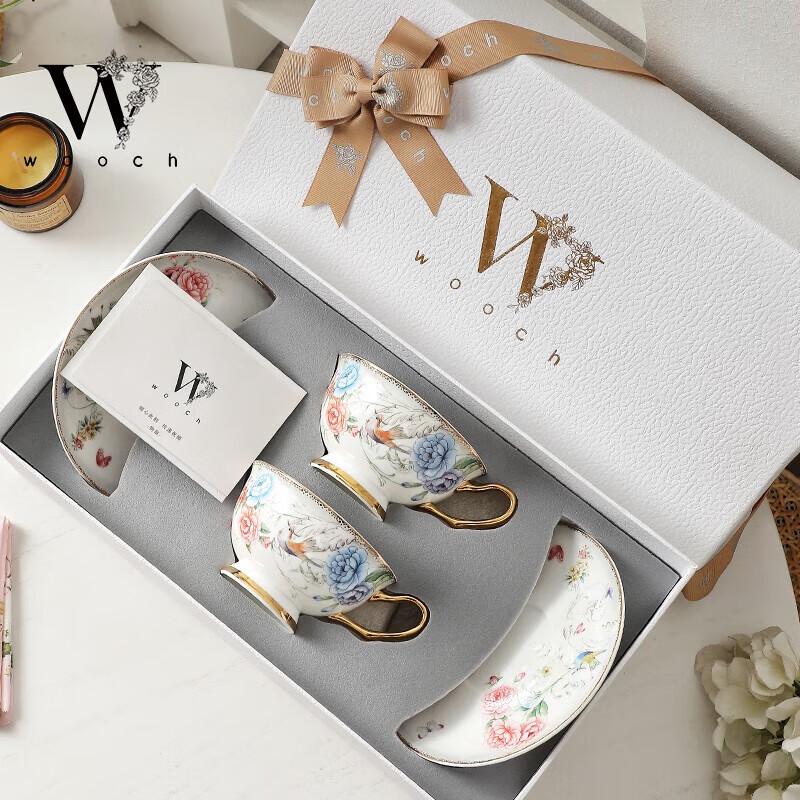 WOOCH Luxury Ceramic Cup & Saucer Gift Set