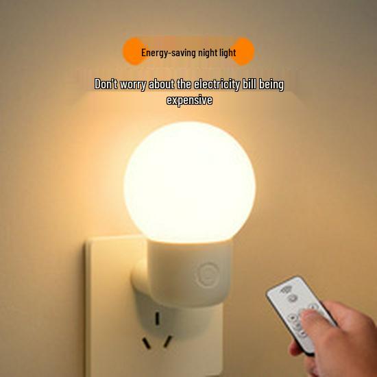Energy-Saving Night Light with Remote Control - Ideal for Baby Feeding, Eye Protection, and Kids' Sleep. Free Shipping.