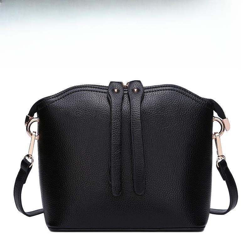 Street Fashion Bags, Leather Goods, Solid Color Shell Leather, Postman Lady Crossbody Bag
