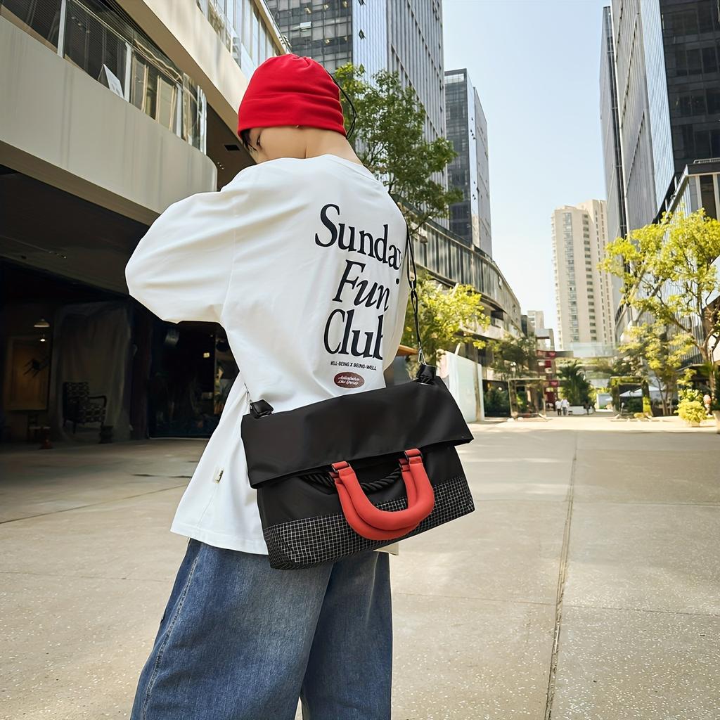 Large capacity men's and women's same simple tote bag shoulder bag