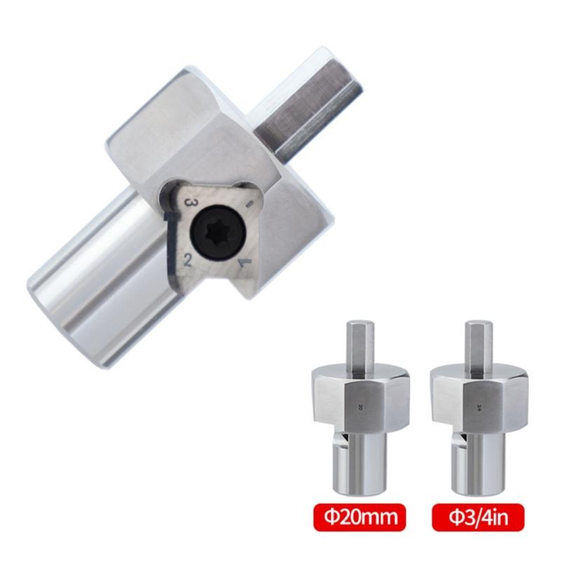 Benches Dog Hole Chamfer Reamer Tool Stainless Steel Dog Hole Chamfer Reamer for 19mm/20mm Dog Holes Polishing Finish