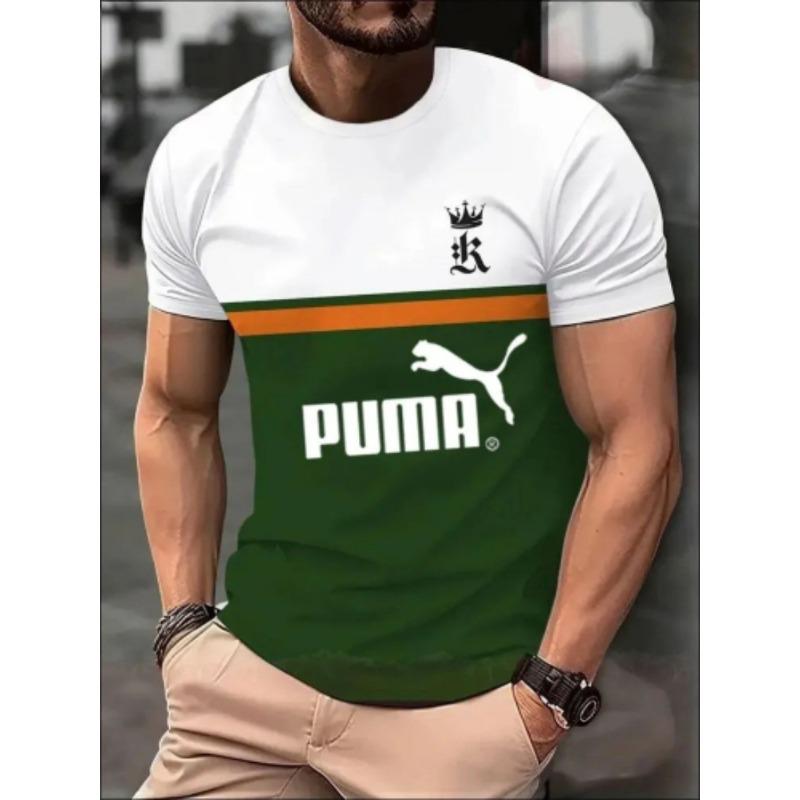 Short-sleeved T-shirt Printing Process Can Be Worn Inside and Outside, Loose Stripes