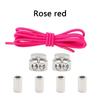 1 Pair Round Elastic Shoe Laces No Tie Shoelaces Tieless Metal Spring Buckle Shoelace for Kids Adults Elderly One Size Fit All