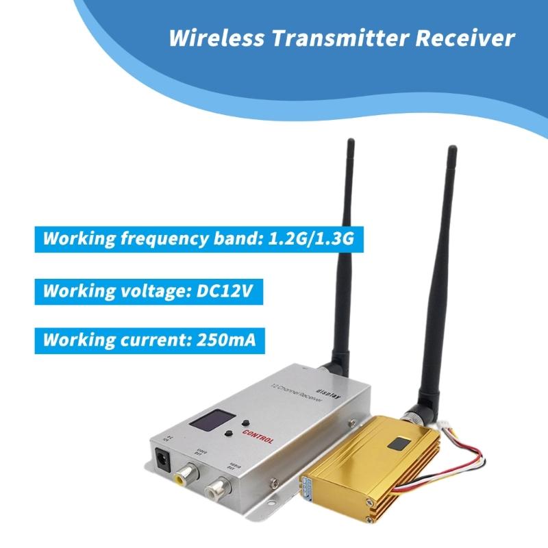 1.2Ghz 8CH 1.5W 1500MW Wireless Transmitters Video Transmitters Receiver for FPV Four Helicopter
