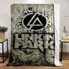 Geometric logo with splatter effects and bold "Linkin Park" typography. for all seasons blanket lunch break throw gift