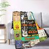 Music Is Life Guitar And Musical Quotes Collage Cozy Customizable Blanket Text Ultrasoft For Sofa Couch Office Bed Picnics For All Occasions Warmthful