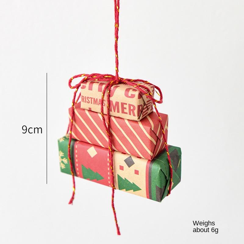 Christmas Gift Package Three Piece Pendant Set Decoration Gift Box Christmas Tree Christmas Window Display Home Decoration