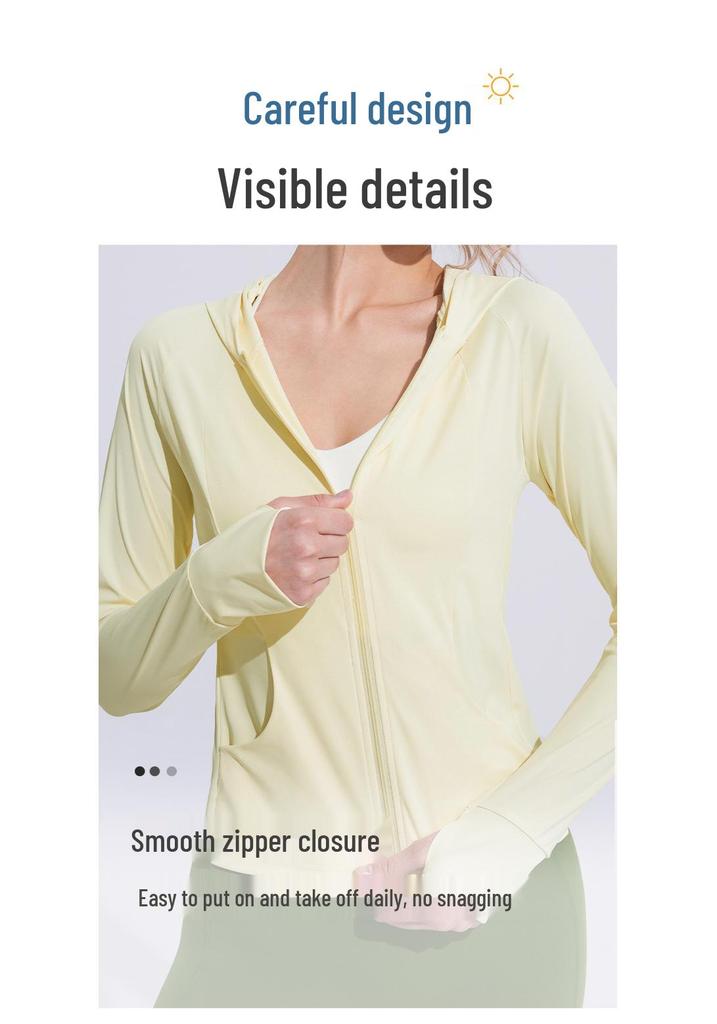Women's UV Protection Cooling Ice Silk Sports Jacket - Slim, Breathable, Long Sleeve for Summer Running