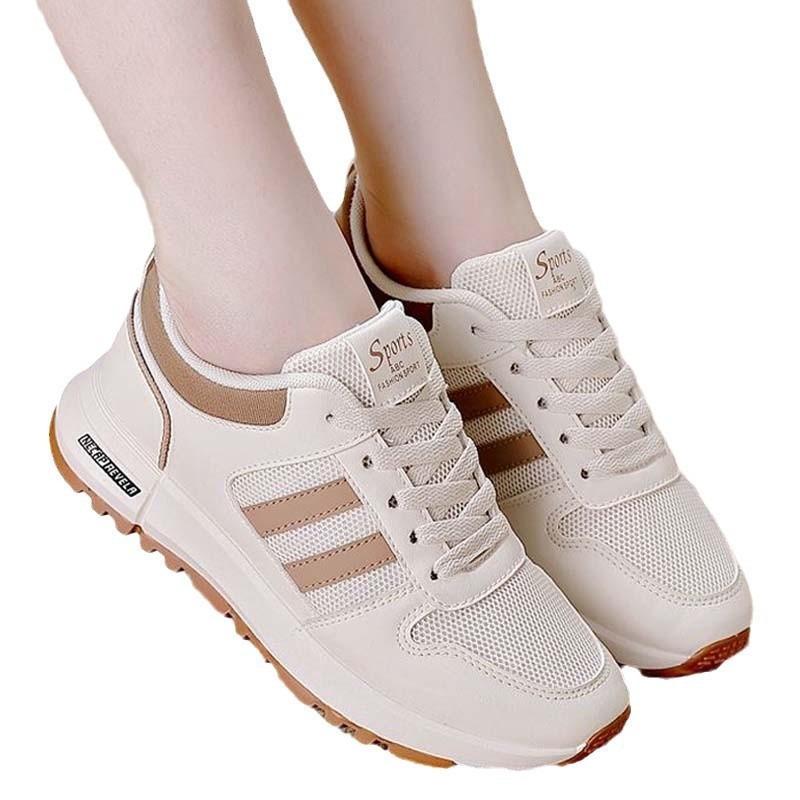 Damskie buty wiosna nowa moda gruba podeszwa oddychające styl college studenckie rekreacyjne sportowe buty na deskorolkę