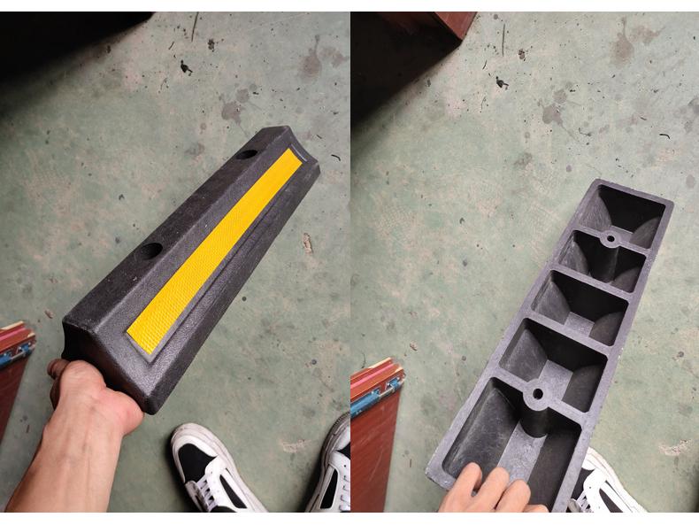 Rubber and Plastic Wheel Chock & Bollard: Car Stop, Anti-Collision Block, Curb Ramp, Parking Lot Vehicle Stopper