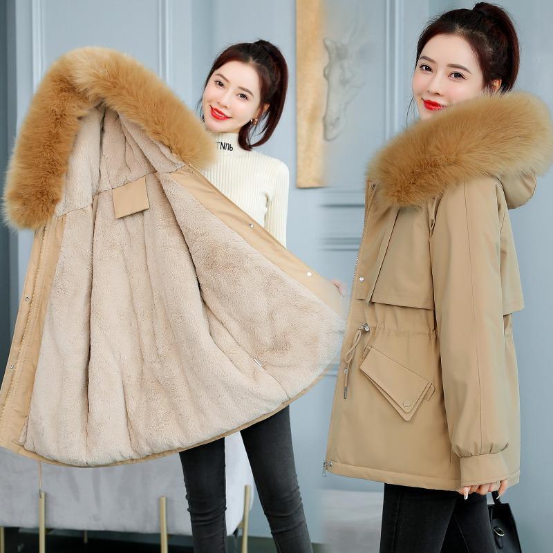 YYFS Women's Fashion Casual Fall Winter Solid Color Print Long Sleeve Jackets & Coats Down Coats