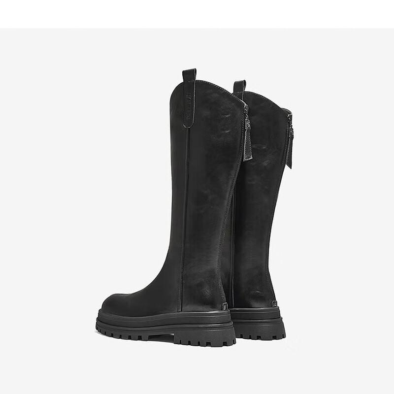 BASTO Women's Winter V-Cut Thick-Sole Tall Boots