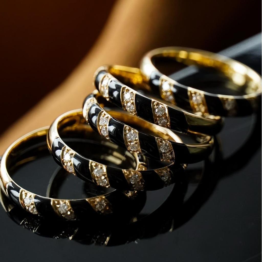 Red Elk s925 Sterling Silver Black & White Ring, Simple Versatile Fashion Jewelry for Women.