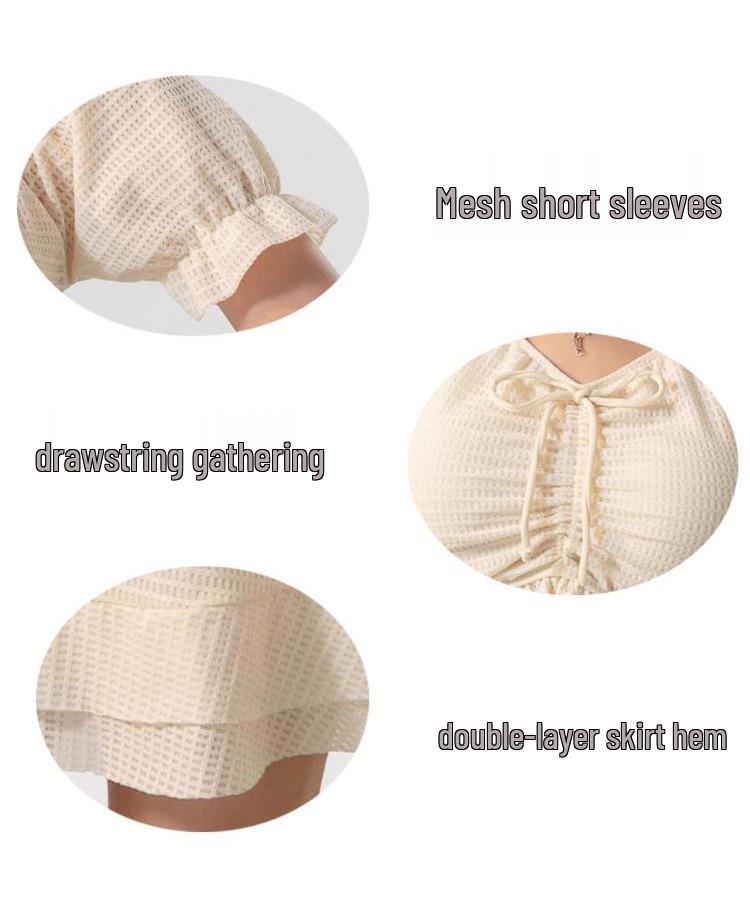 2024 Women's Two-Piece Swimsuit: Conservative, High-End, Slimming, Solid Color, Student Style