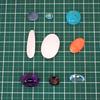 [Used] 9pcs of loose stones including turquoise, amethyst, zirconia, blue topaz, and garnet/g531-26