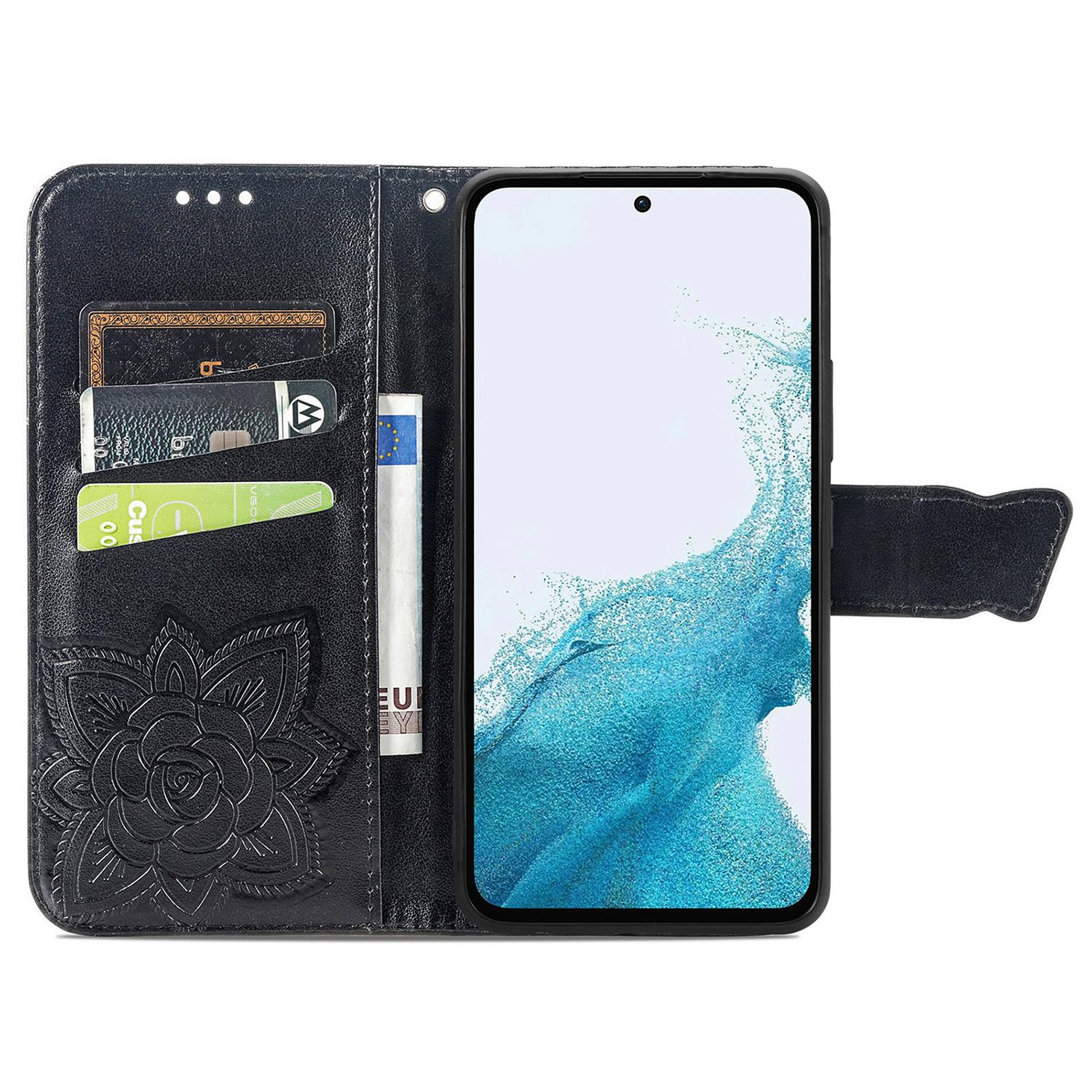 

For Samsung Galaxy A36 5G Case PU Leather Wallet Phone Cover Butterfly Pattern Dark Purple